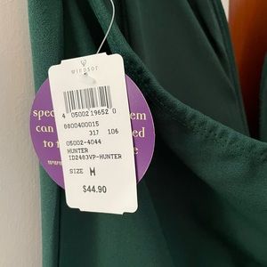 Green strapless sweetheart lowcut dress-never worn